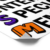 自閉症意識アクロスティックかわいい虹の単語詩 ポスター (角)