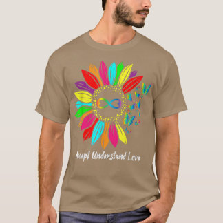自閉症意識インフィニティAccept愛Sを理解 Tシャツ