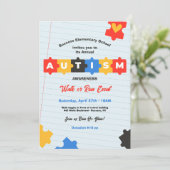 自閉症意識ウォーク招待状 招待状 (スタンド正面)