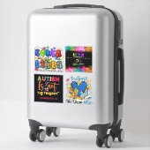 自閉症意識エキストララージビニールシールシート シール (スーツケース)