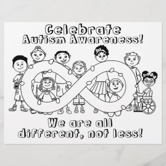 自閉症意識カラーリングページ