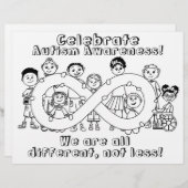 自閉症意識カラーリングページ (正面/裏面)