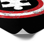 自閉症意識キッズメンズパズルスーパーヒーローキャプテン ポスター (角)