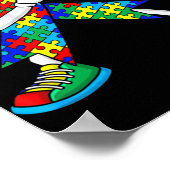 自閉症意識キッズ男の子よちよちダビングダブダ ポスター (角)