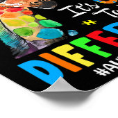 自閉症意識キリン女性キッズディになれるOk ポスター (角)