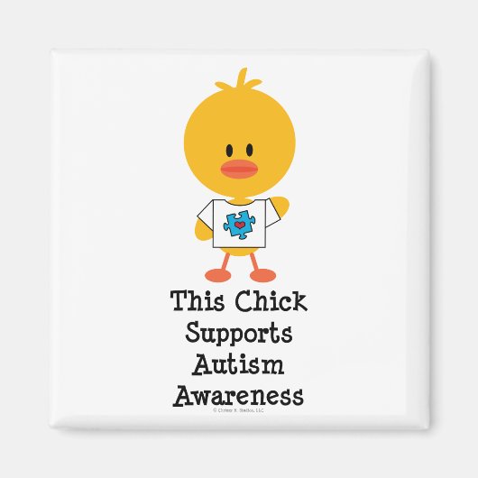 自閉症意識シック磁石 マグネット (正面)