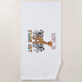 自閉症意識シャツボ生まれイツの男の子がガイラを際立つ ビーチタオル (正面)