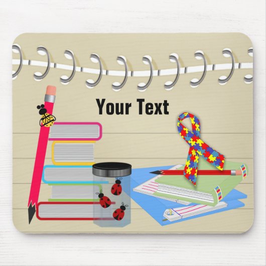 自閉症意識スクールマウスパッド マウスパッド (正面)