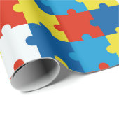 自閉症意識スペクトラムジグソーパズルピース ラッピングペーパー (ロールコーナー)