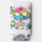 自閉症意識セルツァークーラーボックス スリム缶クーラー (裏面)