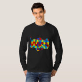 自閉症意識ゾウの贈り物 Tシャツ (正面フル)