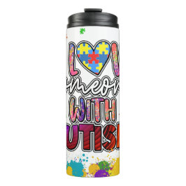 自閉症意識タンブラー：サポート付きsip タンブラー