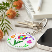 自閉症意識チューリップ キーホルダー (正面右)