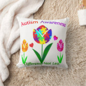 自閉症意識チューリップ クッション (ブランケット)