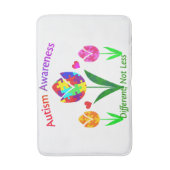 自閉症意識チューリップ バスマット (正面縦)