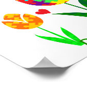 自閉症意識チューリップ ポスター (角)