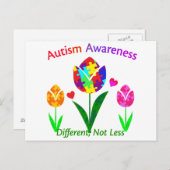 自閉症意識チューリップ ポストカード (正面/裏面)