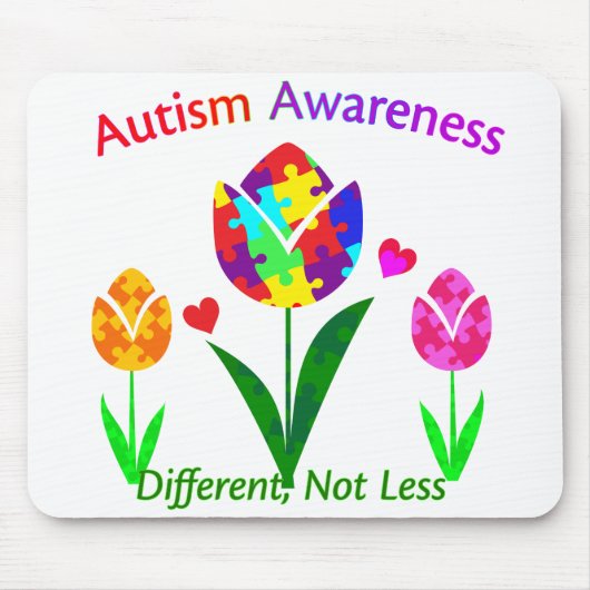 自閉症意識チューリップ マウスパッド (正面)