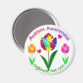 自閉症意識チューリップ マグネット (正面/裏面)