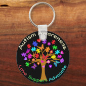 自閉症意識ツリー キーホルダー (正面)