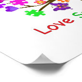 自閉症意識ツリー ポスター (角)