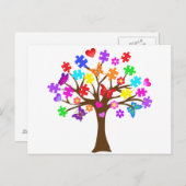 自閉症意識ツリー ポストカード (正面/裏面)