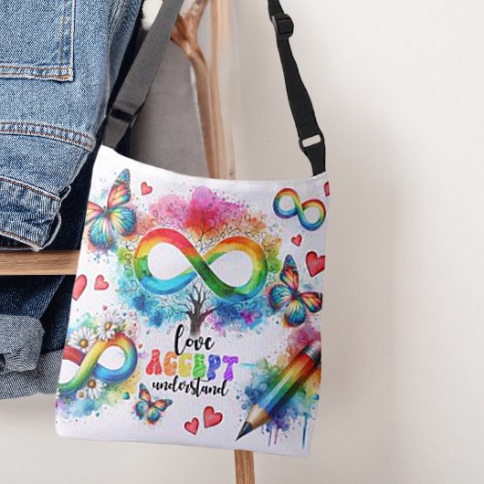 自閉症意識トートバッグ クロスボディバッグ
