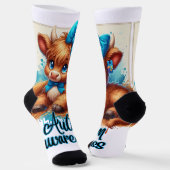 自閉症意識ハイランドカウソックス ソックス (傾斜あり)