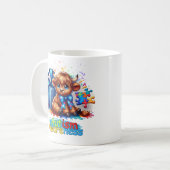 自閉症意識ハイランドカウマグカップ コーヒーマグカップ (正面左)