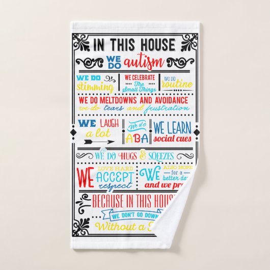 自閉症意識ハンドタオル ハンドタオル (ハンドタオル)