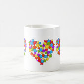 自閉症意識ハートマグ コーヒーマグカップ (中央)