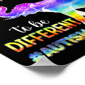 自閉症意識バタフライゾウ大丈夫 ポスター (角)