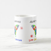 自閉症意識バタフライ コーヒーマグカップ (中央)