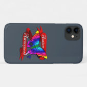 自閉症意識バタフライ Case-Mate iPhoneケース (裏面(横))