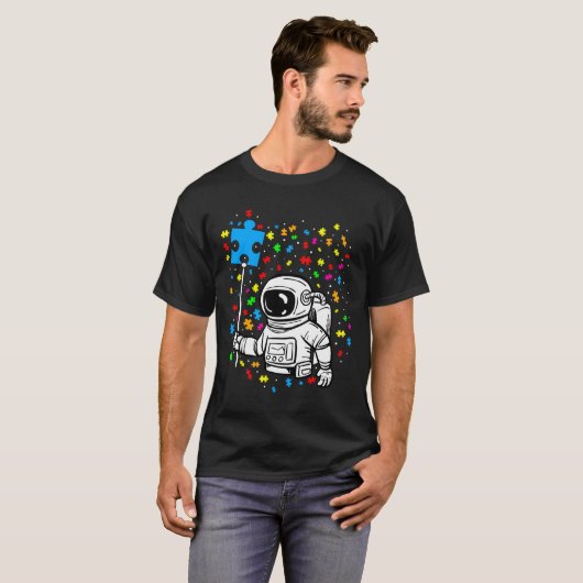 自閉症意識バルーン自閉症宇宙Ki Tシャツ (正面フル)