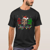 自閉症意識パズルクリスマス自閉症クリスマス Tシャツ (正面)