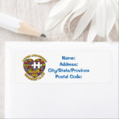 自閉症意識パズルハートホワイトラベル ラベル (インサイチュ)