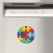 自閉症意識パズルパターン マグネット (インサイチュ (食洗機))