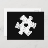 自閉症意識パズルピースポケットシャツ自閉症 ポストカード (正面/裏面)