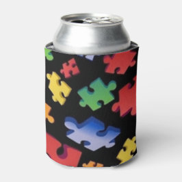 自閉症意識パズル作品 缶クーラー