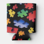 自閉症意識パズル作品 缶クーラー (正面)