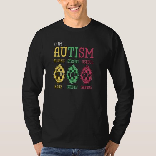 自閉症意識パズル周期表要素Au Tシャツ (正面)