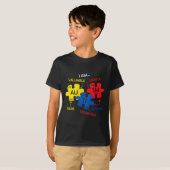 自閉症意識パズル周期表要素Mo Tシャツ (正面フル)