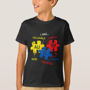自閉症意識パズル周期表要素Mo Tシャツ