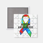 自閉症意識パズル片磁石 マグネット (正面/裏面)