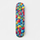 自閉症意識パズル スケートボード (正面)