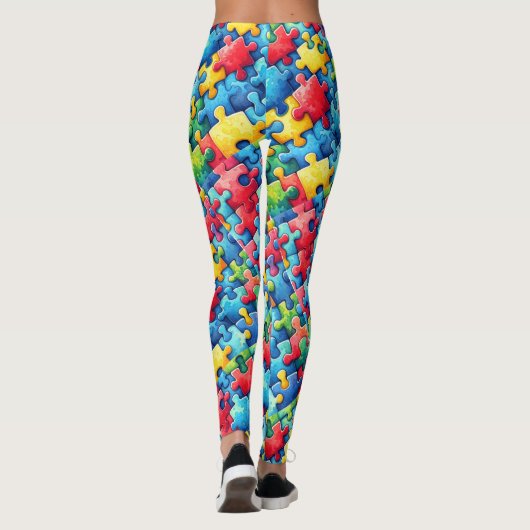 自閉症意識パズル レギンス (裏面)
