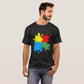 自閉症意識パズル Tシャツ (正面フル)