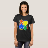 自閉症意識パズル Tシャツ (正面フル)