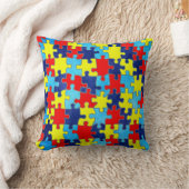 自閉症意識パズルby Shirley Taylor クッション (ブランケット)